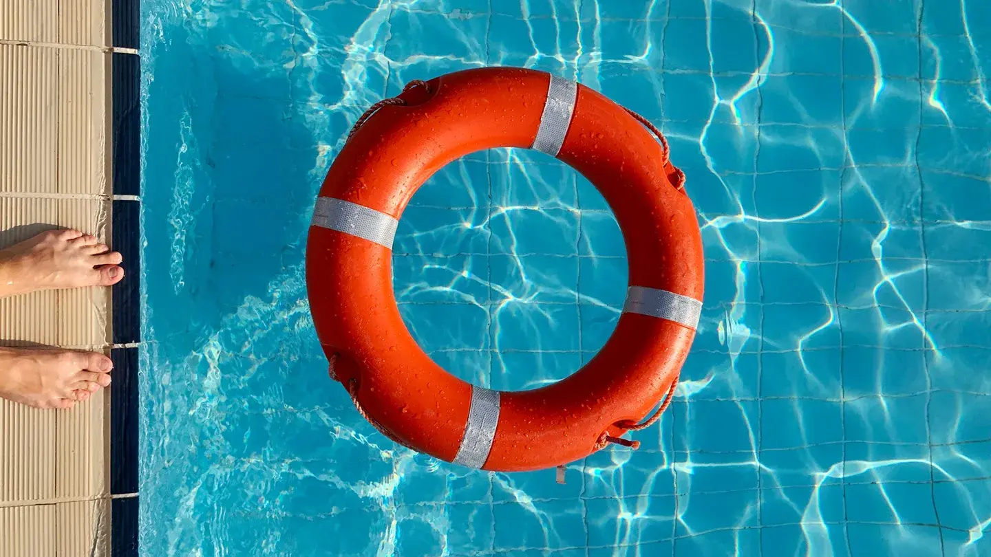 lifebuoy in the pool