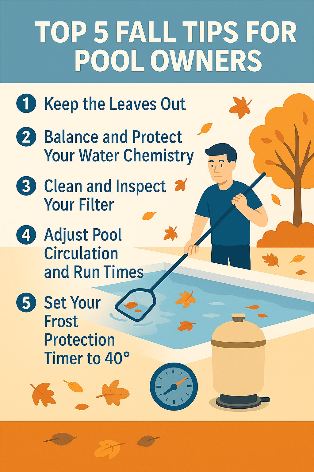 Top 5 Fall Tips for Pool owners